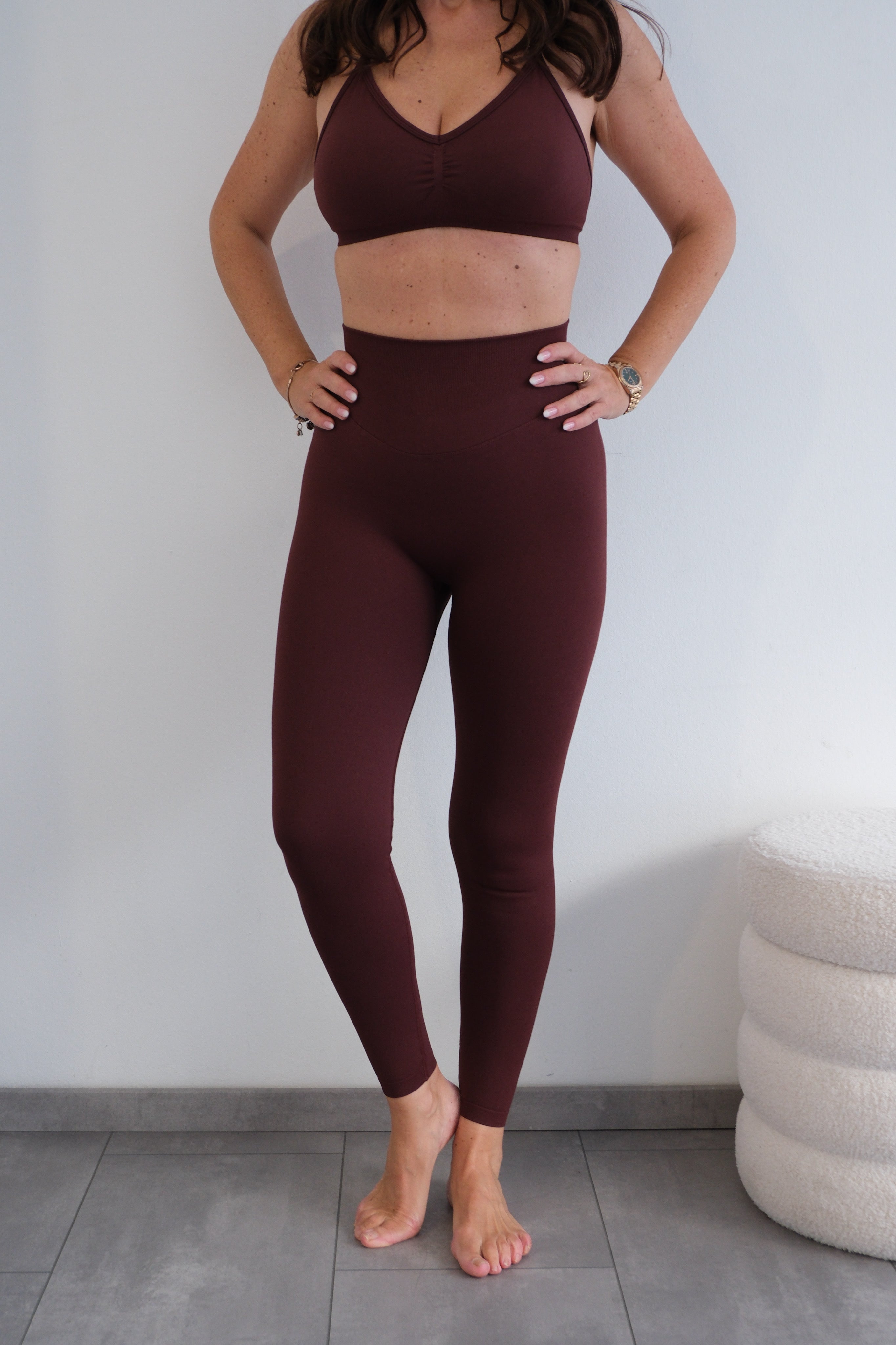 HIGH-WAIST LEGGINGS CRUNCH RED